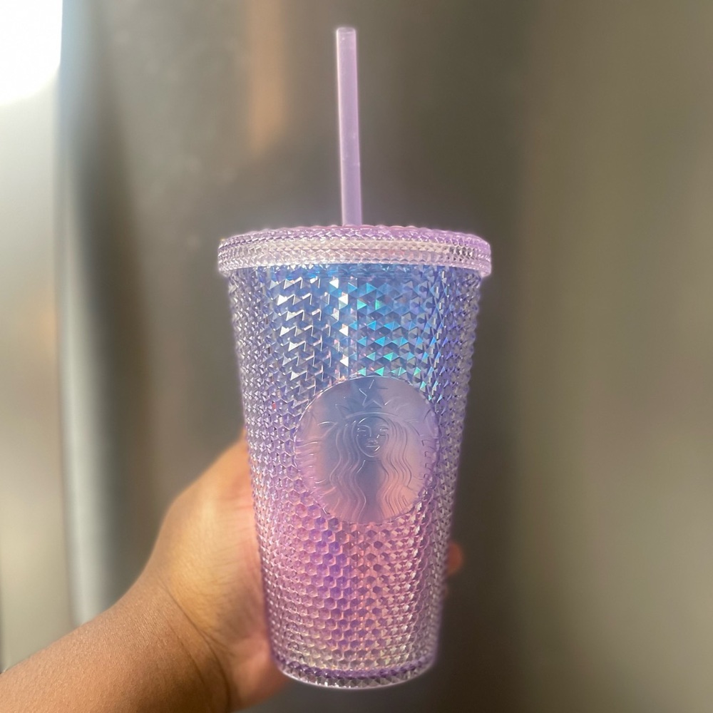 Starbucks Aurora Gradient Blue/Pink Grande Studded Tumbler Straw Cup 16 oz China